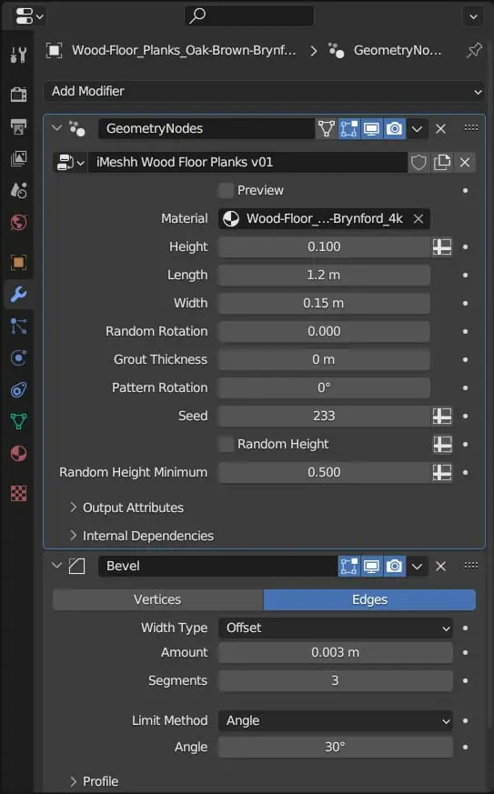 advanced geometry nodes parameters